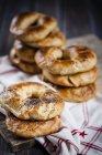 Home-baked bagels with poppy seeds — Stock Photo