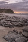Новая Зеландия, Южный остров, Асман, мыс Кахуранги, сумерки на пляже — стоковое фото