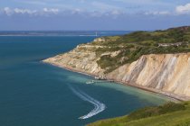 Alum Bay and chalk cliff — Stock Photo
