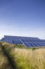 Панелі сонячних батарей сонячної енергії парк — стокове фото