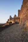 França, Vista de Carcassonne na colina — Fotografia de Stock