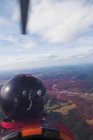 Europe, Germany, Rhineland Palatinate, Person flying gyroplane — Stock Photo
