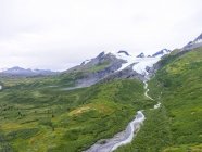USA, Alaska, Aerial view of Worthington Glacier, Chugach Mountains — Stock Photo