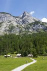 Áustria, Alta Áustria, Salzkammergut, Gosau, Holzmeisteralm, maciço de Dachstein — Fotografia de Stock
