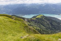 Austria, Salzkammergut, View from Mountain Schafberg to Lake Wolfgangsee — Stock Photo