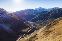 Швейцарія, Вале, Альпи, вид на Фурка і Грімсєль пас — стокове фото