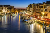Italia, Veneto, Venezia, Canal Grande la sera — Foto stock