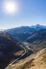 Швейцарія, Вале, Альпи, вид на Фурка і Грімсєль пас — стокове фото