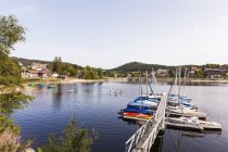 Alemanha, Baden-Wurttemberg, Floresta Negra, barcos na marina — Fotografia de Stock