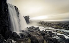 Islande, Parc national de Thingvellir, cascade d'Oexarafoss — Photo de stock