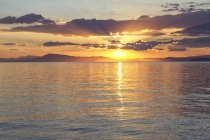 Греция, Ионическое море, Ионические острова, Каламос на закате — стоковое фото