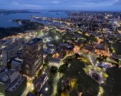 Australia, Nuovo Galles del Sud, Sydney, paesaggio urbano di notte — Foto stock