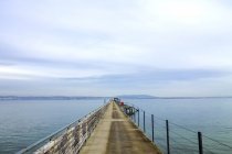 Svizzera, Turgovia, Kreuzlingen, Altnau, Lago di Costanza, pontile — Foto stock