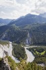 Switzerland, Grisons, Rhine river and Ruinaulta, Anterior Rhine — Stock Photo