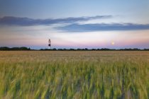 Deutschland, nordfriesland, sylt, kampen leuchtturm bei untergang — Stockfoto