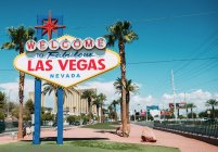 Estados Unidos, Nevada, Las Vegas, Bienvenido a Fabuloso Las Vegas Nevada Sign - foto de stock