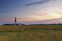 Германия, Северная Фризия, Силт, Кампенский маяк на закате — стоковое фото