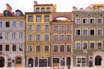 Poland, Warsaw, Old town, row of houses — Stock Photo