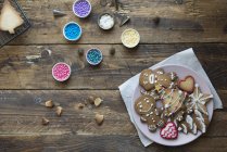 Close up of  Decorated Gingerbread Cookies — Stock Photo