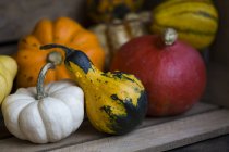 Close up of Ornamental pumpkins — Stock Photo