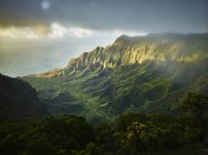 EUA, Havaí, Kauai, Kalalau Valley, Kokee State Park, vista aérea — Fotografia de Stock