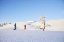 Austria, Tirolo, coppia racchette da neve — Foto stock