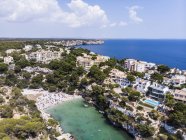 Spain, Balearic Islands, Mallorca, Llucmajor, Aerial view of bay of Cala Pi — Stock Photo