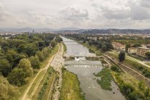 Italy, Tuscany, Florence, view to Arno river from above — Stock Photo