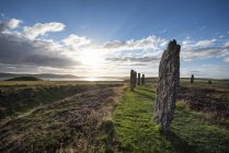 Great Britain, Scotland, Orkney, Mainland, Ring of Brodgar, neolithic stone circle — Stock Photo