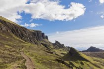 UK, Scotland, Inner Hebrides, Isle of Skye, Trotternish, Quiraing, hiking trail — Stock Photo