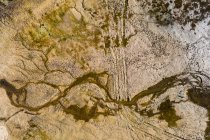 Alemanha, Baden-Wuerttemberg, vista aérea do reservatório de Aichstrut, bacia de detenção vazia — Fotografia de Stock