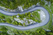 Switzerland, Canton of Uri, Goeschenen, Goescheneralp, Aerial view of mountain pass — Stock Photo