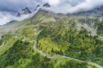 Switzerland, Graubuenden Canton, Aerial view of Albula Pass — Stock Photo