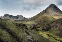 Islanda, sud-ovest, sentiero Laugavegur da Landmannalaugar a Porsmoerk — Foto stock