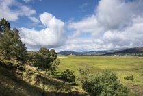 Regno Unito, Scozia, Badenoch, Marshland, rovine della caserma di Ruthven sullo sfondo — Foto stock
