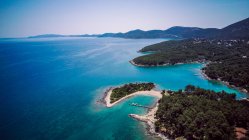 Croácia, Cres, Mar Adriático, Vista aérea — Fotografia de Stock