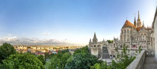 Hungria, Budapeste, Vista de Fishermans Bastion, vista panorâmica — Fotografia de Stock
