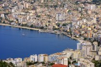 Albania, Contea di Vlore, Saranda, paesaggio urbano — Foto stock