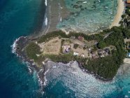 Indonésia, Bali, Vista aérea da praia da Lagoa Azul — Fotografia de Stock