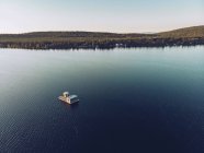 Швеция, Кируна, Вид с воздуха на лодочный сарай — стоковое фото