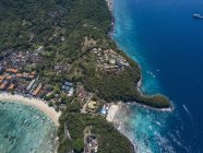 Индонезия, Бали, Вид с воздуха на пляж Blue Lagoon — стоковое фото