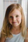 Portrait of blond little girl — Stock Photo