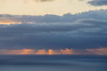 Wiedersehen, Westküste, Saint-leu, Sonnenuntergang über dem Meer — Stockfoto