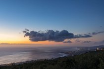 Реюньон, Западное побережье, Сен-Лё, Закат над морем — стоковое фото