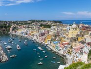 Italy, Campania, Gulf of Naples, Phlegraean Islands, Procida Island, Harbour, Marina di Corricella — Stock Photo
