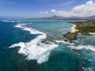 Mauricio, Costa Este, Océano Índico, Trou d 'Eau Douce, Vista aérea - foto de stock