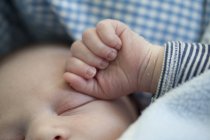 Hand of sleeping baby girl, close-up — Stock Photo