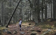 Bulgarie, Jeune yoman dans la forêt — Photo de stock