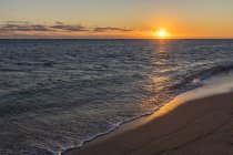 Mauritius, Southwest Coast, beach of Le Morne at sunset — Stock Photo