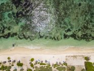 Mauritius, East Coast, Indian Ocean, Flacq, aerial view of beach — Stock Photo